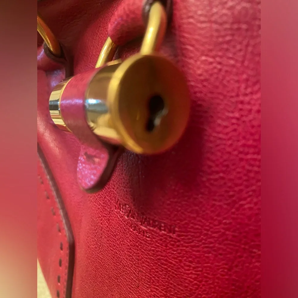YSL bowling style leather bag